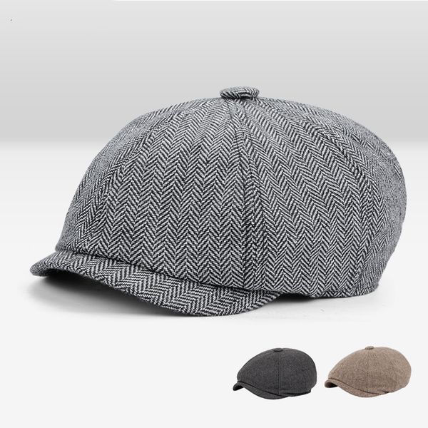 

glioner berets peaky blinders hat beret hats men vintage herringbone gatsby tweed sboy spring flat peaked, Blue;gray