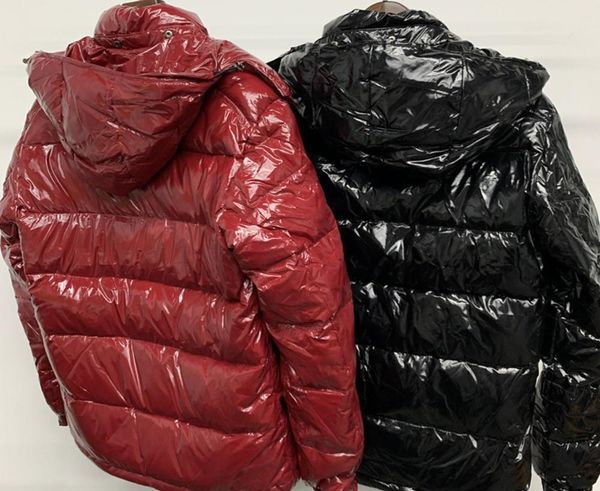 

mens winter jacket new bright face down jacket men and women couple thick short section bright hooded warm extra thick coldcehq, Black