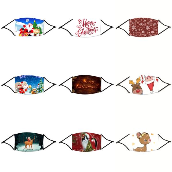 

cotton cloth pm2.5 washable anti haze face christmas mask anti-dust christmas mask dusproof non-woven fabric cloth christmas masks#91833, Black