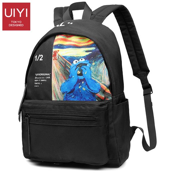 

uiyi korean fashion bag printed men backpack lapbackpack large capacity school bag waterproof travel women men