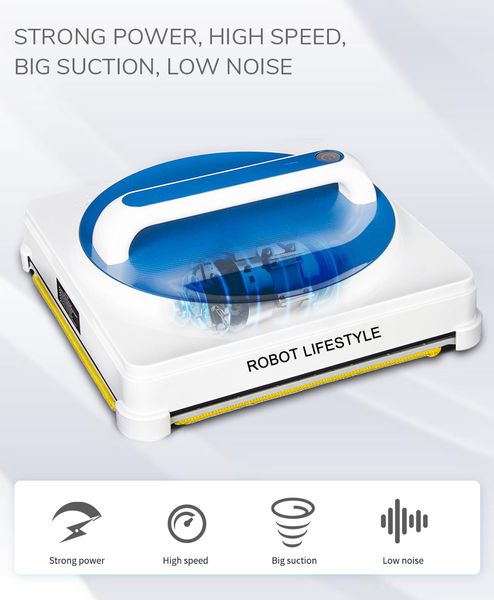 

app control vacuum cleaner robot window cleaner high suction anti-falling robot vacuum cleaner for frame/frameless window