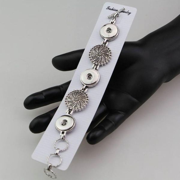 

новые привязки bractbungles 18 мм металлическая кнопка подвески браслеты diy snap ювелирные изделия для женщин мужчин, Golden;silver