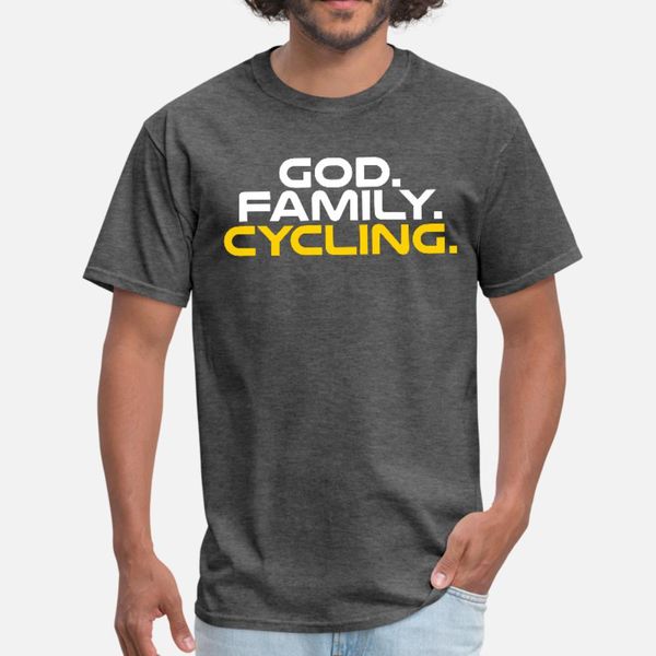 

god family cycling t shirt men knitted 100% cotton round collar clothes loose authentic spring slim shirt