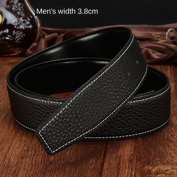 

super thick genuine leather luxury belts without belt buckle men belt male strap ceinture men, Black;brown