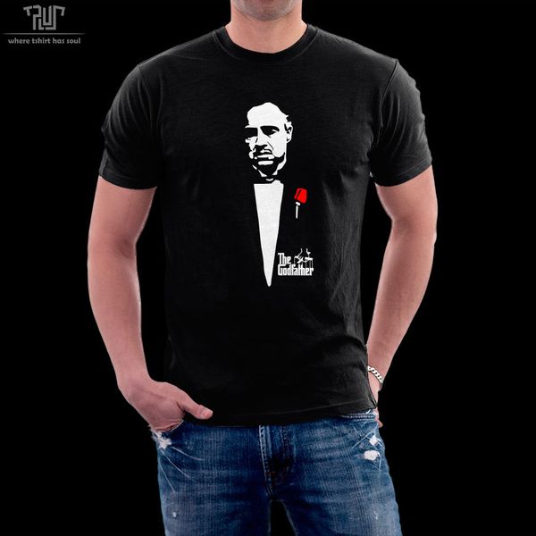 

2019 новый повседневный прохладный майка godfather корлеоне мужчины мужская футболка 100% хлопок горячие продажи футболки