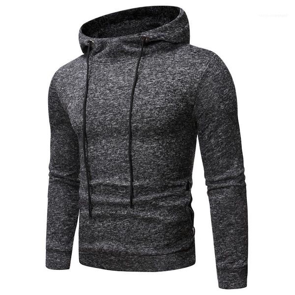 

pullover sweatshirt streak long sleeve solid color mens clothing spring mens slim fold designer hoodies fashion, Black