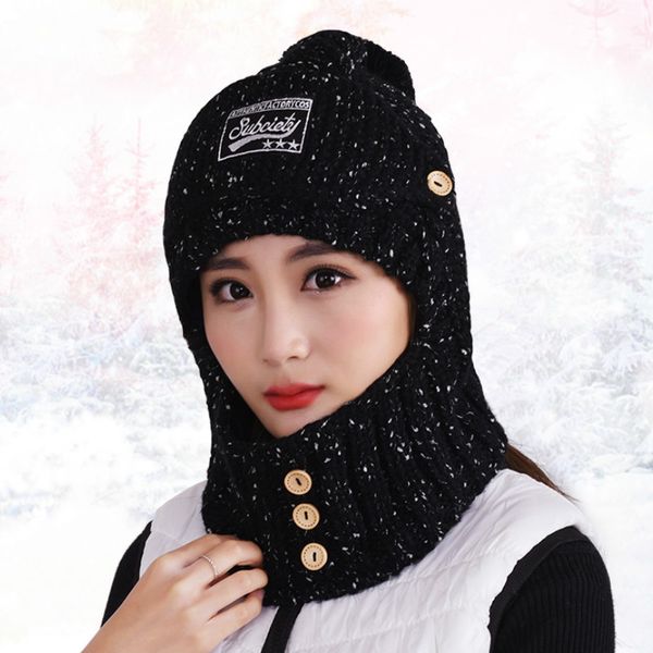 

woman winter warm wool hat girls knitted wool mask cap female autumn winter plus thickening cashmere mask riding hat b-8570, Blue;gray