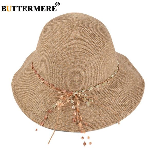 

buttermere womens sun hat japanese foldable straw hat wide brim uv protection beach holiday camel women summer, Blue;gray