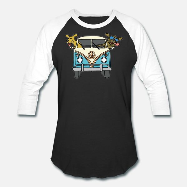 

dogs van surfer hippie t shirt men customized short sleeve o-neck trend loose breathable summer style slim shirt