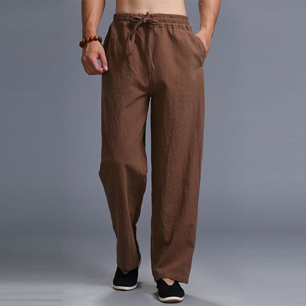 

китайский стиль мужской осень урожай белье шаровары мужчин сыпучие широкий leg casual брюки эластичный пояс sweatpants 100806, Black