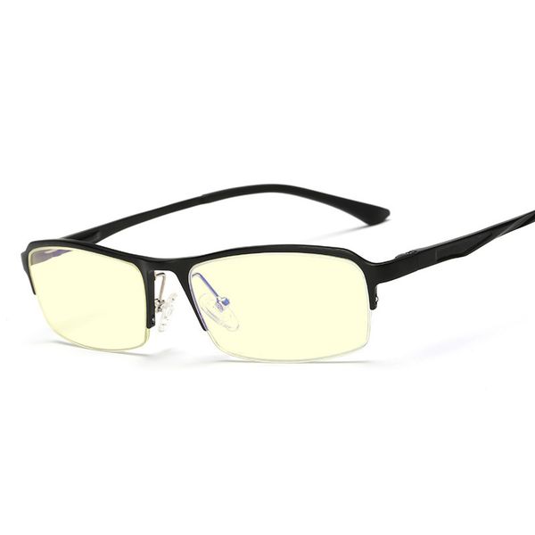 

brightzone new anti blue ultra-light aluminum magnesium men and women general computer goggles anti blue rimmed glasses, Black