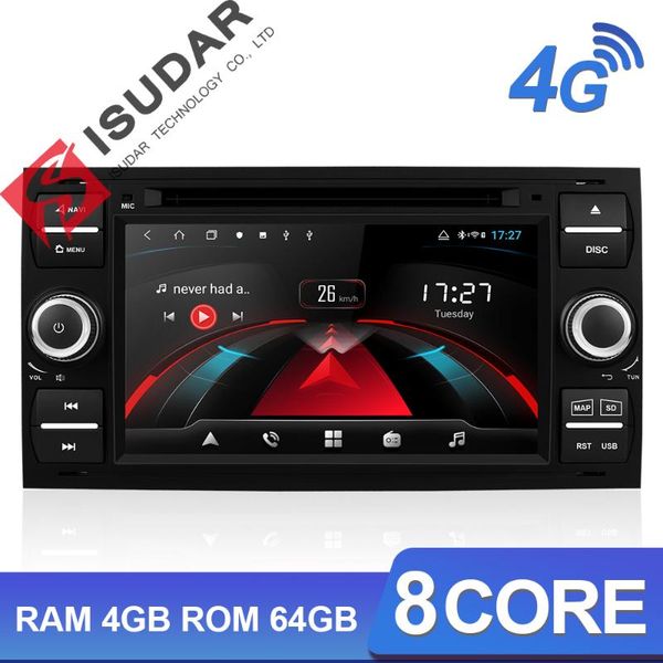 

isudar h53 car multimedia player gps android 2 din for /mondeo/focus/transit/c-max/kuga 8 core 4gb dvr autoradio dsp dvd car dvd