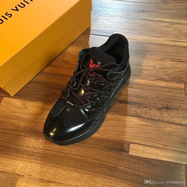 

men's designer shoes cloudbust thunder knit sneakers casual shoes white black leather mesh sneakers lace flat three retroad, Red;white