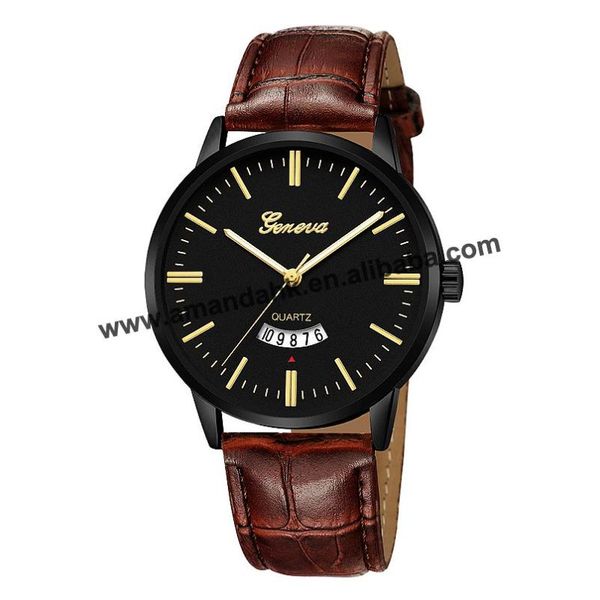 

wholesale fashion lady woman wrist watch hours bracelet business geneva watch men sport casual watches 645, Slivery;brown