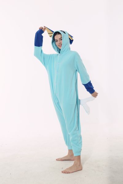 

pajamas flannel cartoon animal one-piece pajamas mascot men and women couple home service wholesale 60, Red;yellow