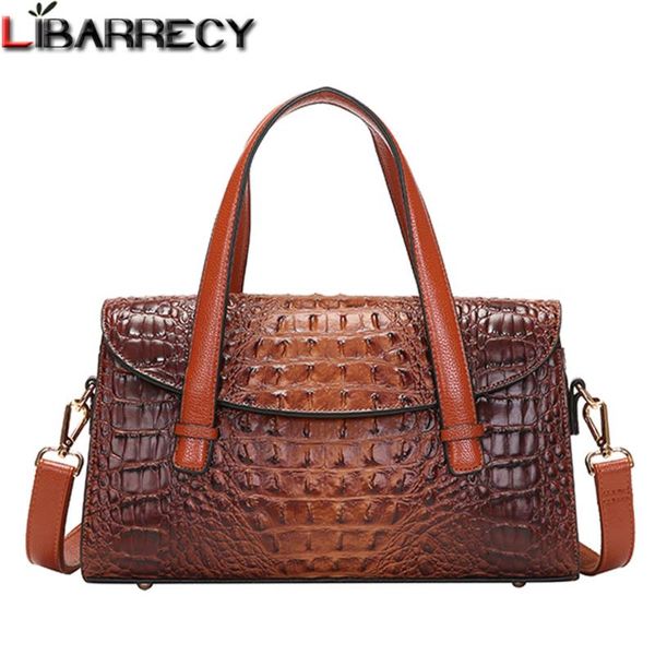 

vintage alligator tote bag female luxury genuine leather handbags women shoulder bags designer large capacity crossbody bags sac