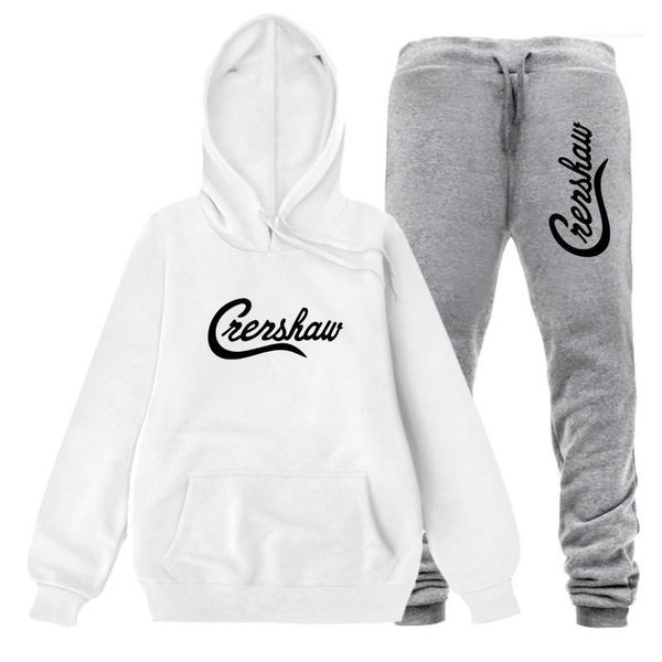 

letter print mens designer tracksuits fashion big pocket hoodies long pants 2pcs sets casual males clothing crenshaw, Gray