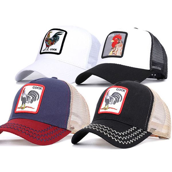 

animals baseball cap men women summer mesh breathable snapback caps animal embroidery fashion streetwear hip hop hat bone, Blue;gray
