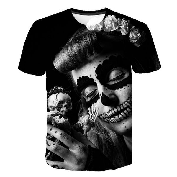 

skull men cosplay colorful summer 3d print shirts graphic comics kawaii men clothing