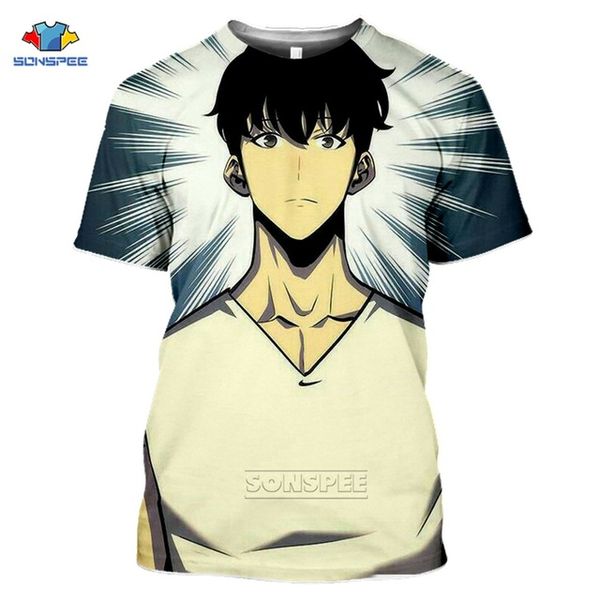 

men anime solo leveling vintage pullover 3d print shirts funny hentai oversized men clothing