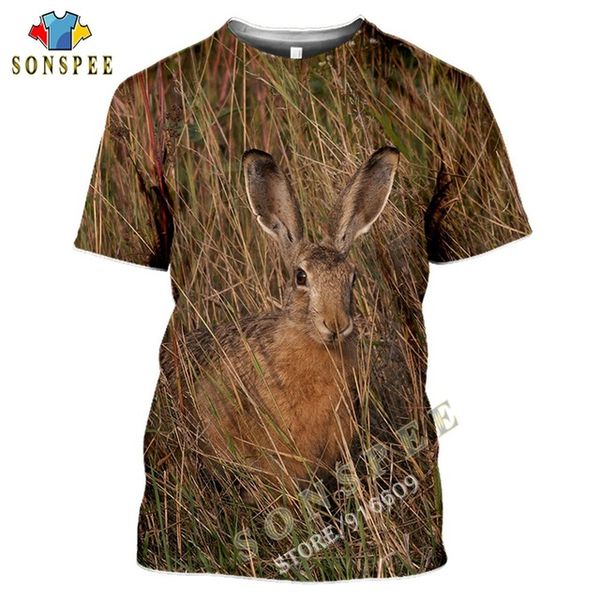 

hunting animal hare cute rabbit summer anime 3d print shirts hippie graphic kawaii men clothing