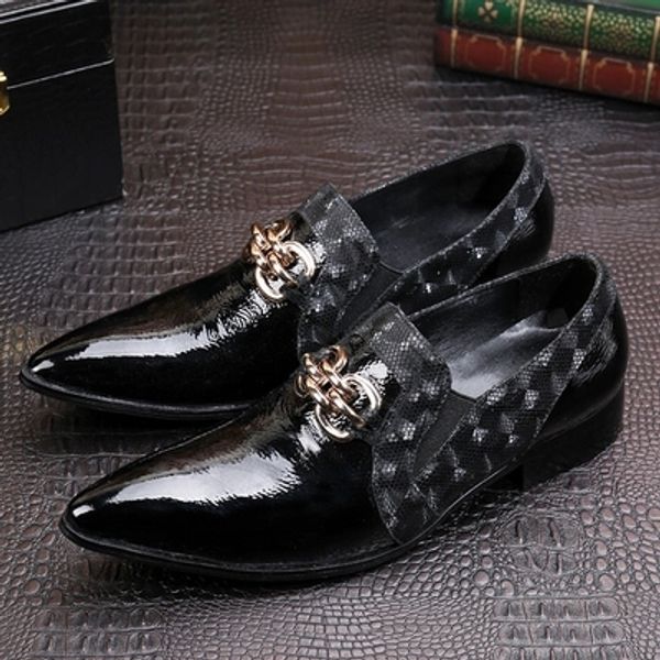 

business spring and autumn fashion shoes pointed toe black and red casual wedding shoes