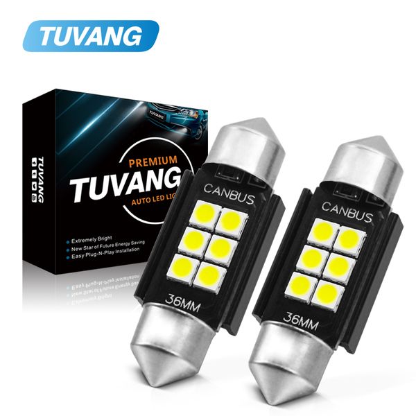 

2x c5w led canbus bulb 12v festoon c10w dome lamp reading lamp car interior license plate light 3030 chip white ice blue