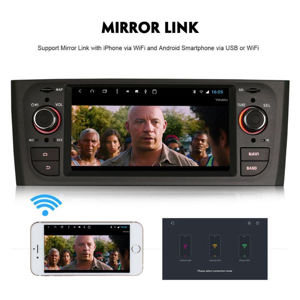 

android 8.1 autoradio octa core dab+ gps sat nav wifi bt obd2 rds radio car stereo for punto linea bluetooth