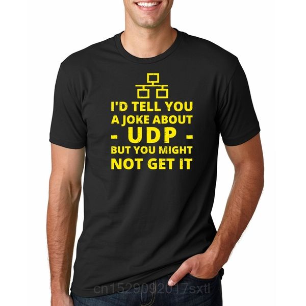 

men's joke about udp - it administrator present t shirt design short sleeve o-neck pattern anti-wrinkle shirt