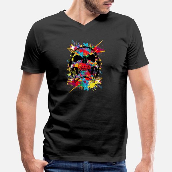 

cool colorful skull design t shirt men personalized short sleeve o-neck gents anti-wrinkle funny casual summer style formal shirt
