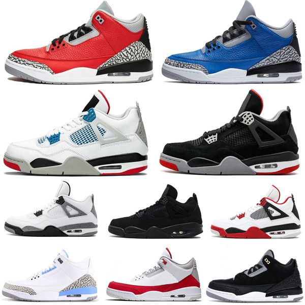

2021 black cement 3 tinker unc mens basketball shoes 4 bred fire red women trainers sports sneakers size 7 - 13 with box