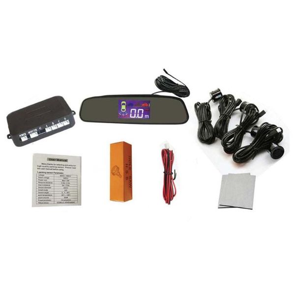 

lq-14 intelligent parking assistance system rearview mirror car parking sensor lcd display vehicle radar