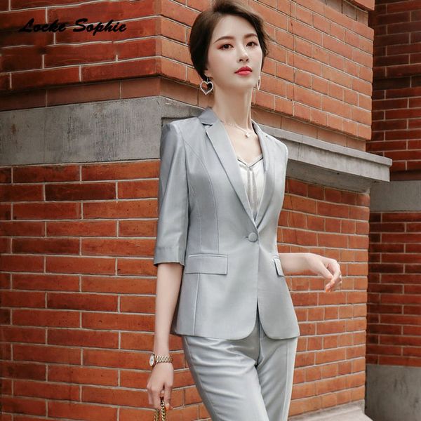 

womens plus size blazers coats 2020 spring cotton middle sleeve button splicing suits jackets ladies skinny office blazers suits, White;black