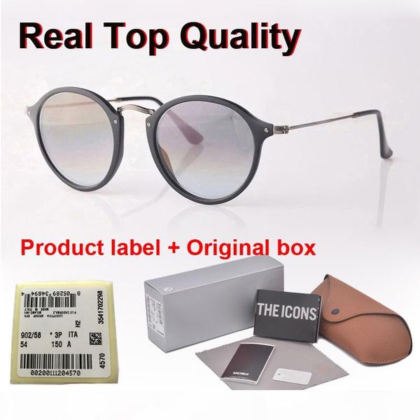 

1pcs wholesale - brand designer round sunglasses men women uv400 glass lenses eyewear sun glasses with cases and label, White;black