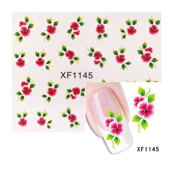 

false nails 2021 fashion colorful flower diy nail art tips coffin flat shape full cover manicure fake nr-303, Red;gold