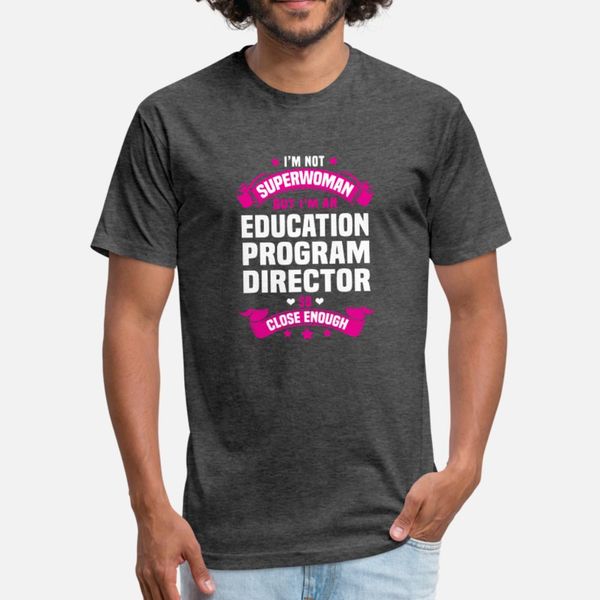 

education program director t shirt men knitted short sleeve o neck slim sunlight humor summer style unique shirt