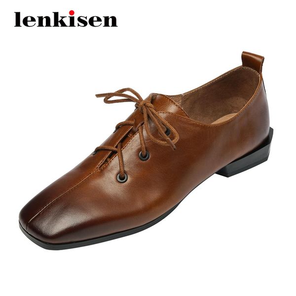 

lenkisen горячих марочной полное зерна кожи нейтрального досуг квадратного носок толстые каблуки низких зашнуровать молодые леди ежедневно н, Black