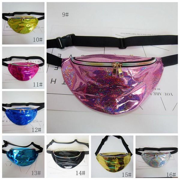 

laser pvc transparent waist bag fashion sport waist bags waterproof chest bag rainbow hologram pu metallic fanny packs dbc dh1096