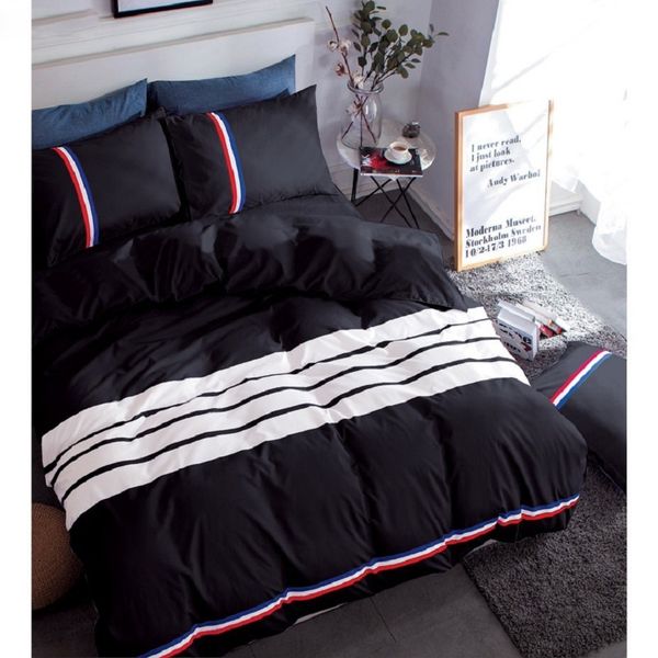 

new fashion luxury home textile bedding set solid color bed linens bed clothes duvet cover bed sheet pillow case  size