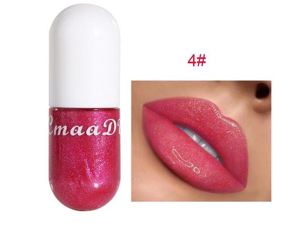 2020 CmaaDu Sexy Lippenflüssiger Lippenstift Meerjungfrau Lipgloss Glänzender Diamant-Lippenstift Perle Feuchtigkeitsspendendes 3D-Kristallgelee-Lippen-Make-up 8 Farben