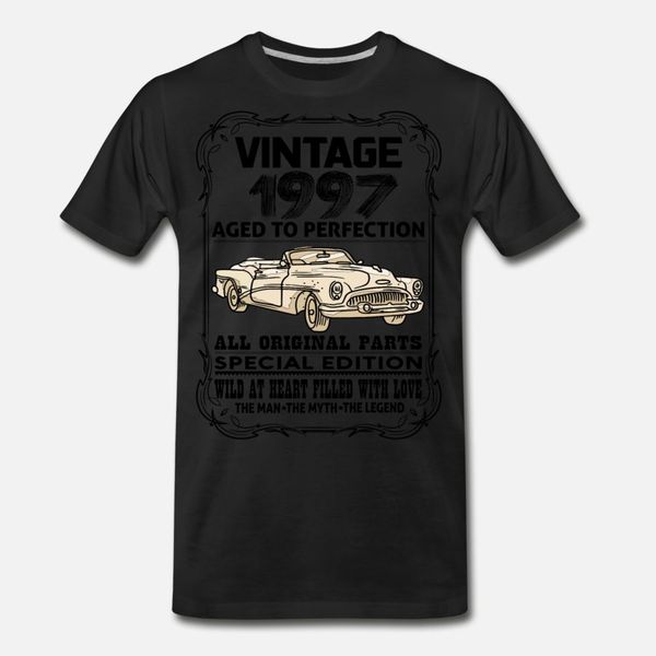 

vintage 1997 aged to perfection t shirt men knitted 100% cotton plus size 3xl gents interesting building summer unique shirt