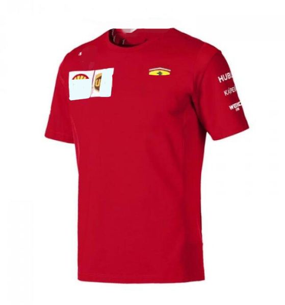 

explosion model f1 formula 1 short-sleeved t-shirt leclerc 2019 ferrari sf90 sports casual round neck t-shirt quick-drying quick-drying