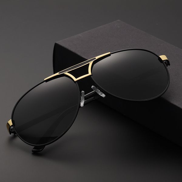 

men's fashion sunglasses brand designer pilot polarized lenses male safe driving mirror sun glasses for men lentes de sol mujer, White;black