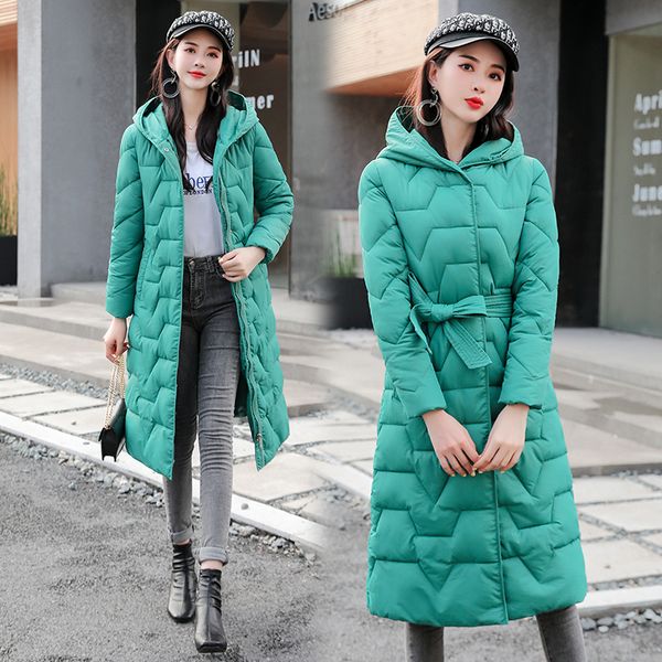 

women parka slim down padded jacket new winter jacket women long padded 2020 hooded thick coats, Black