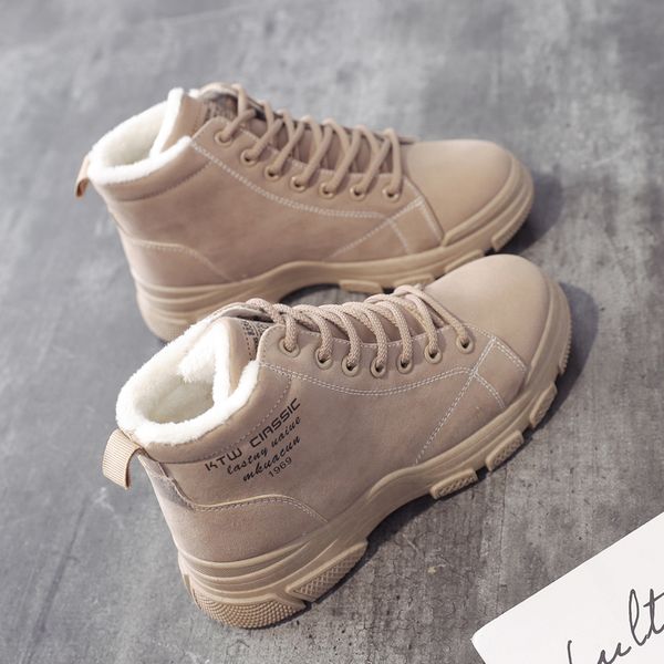 

2020 warm boots for women winter snow boots woman pu leather fashion sneakers ladies short ankle female booties, Black