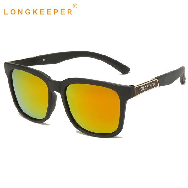 

longkeeper tr90 polarized sunglasses men driver shades male vintage square sun glasses driving mirror coating goggles uv400, White;black