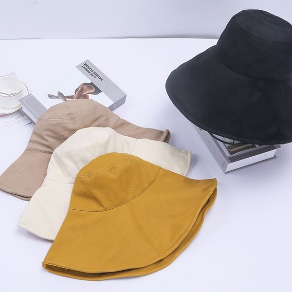 

2020 summer fashion floppy cotton hats casual vacation travel wide brimmed sun hats foldable beach for women with big heads, Blue;gray