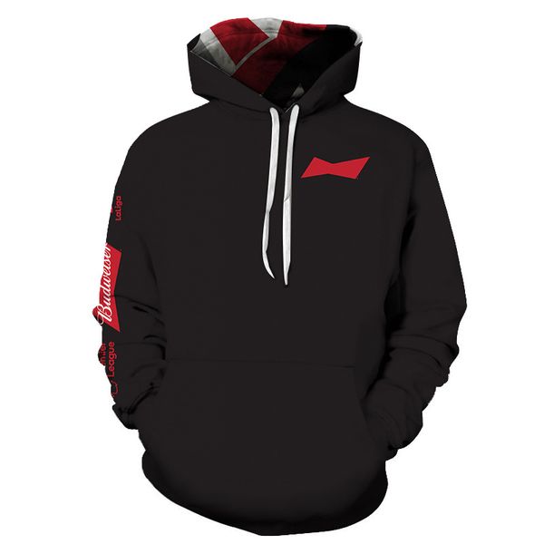 

e-baihui 2020 new trendy brand men's wear, 3d digital printing hooded sweater, round neck comfortable loose hoodie mt017, Black