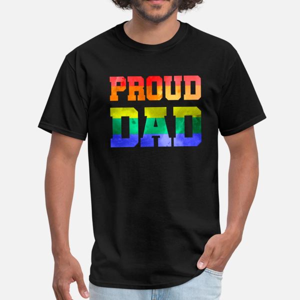 

proud dad gay pride daddy lgb t shirt men create cotton size s-3xl novelty crazy breathable spring unique shirt