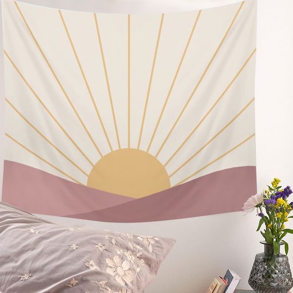 

blanket psychedelic sunset mountain tapestry wall hanging pink mountain sunrise wall decor tapestries yoga pad sleeping tapestry
